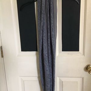 Long circle dark grey scarf